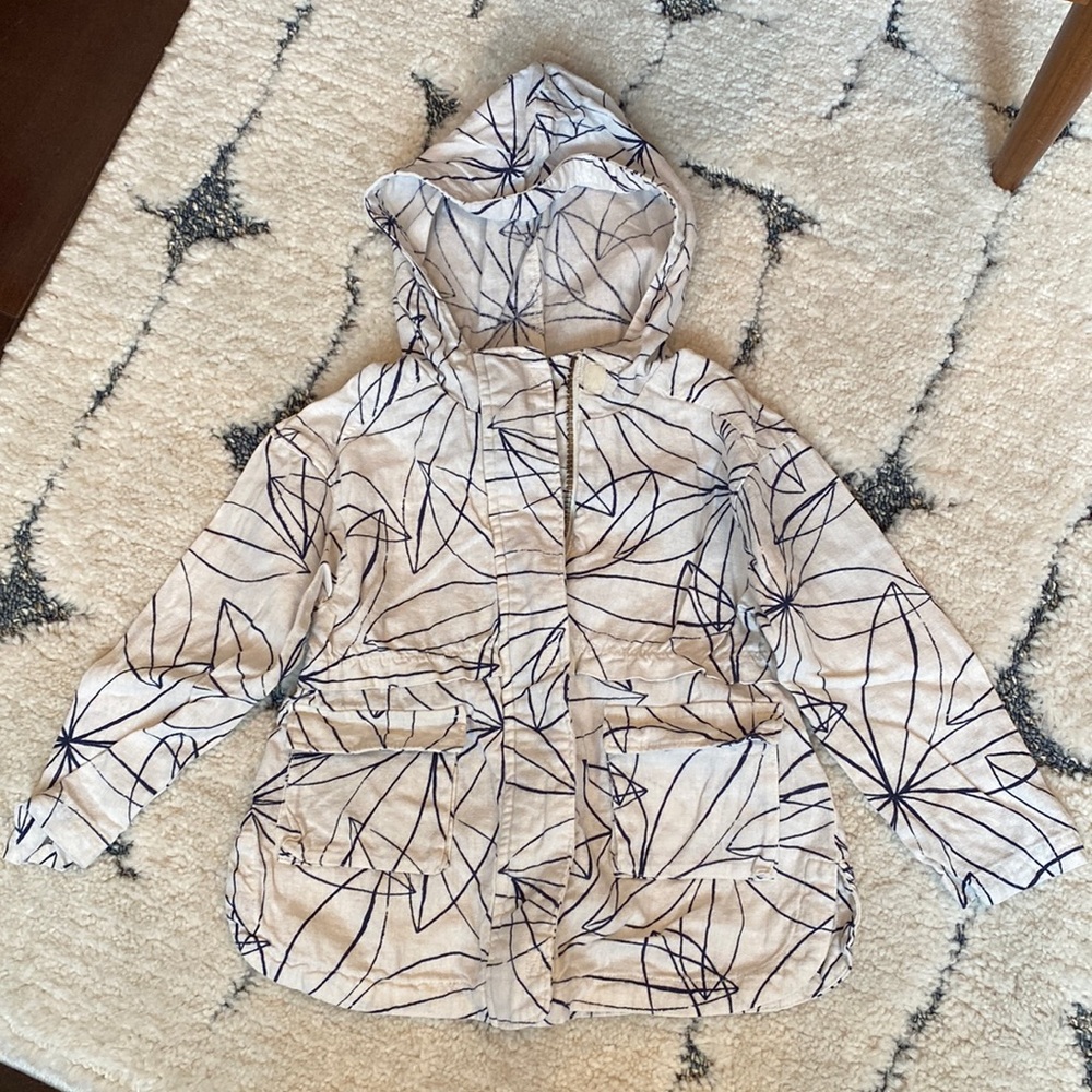 Toddler linen jacket with hood (1)
